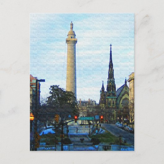 Washington Denkmal Historische Nachbarschaft Postkarte (Vorderseite)