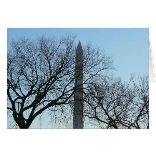 Washington Denkmal im Winter I Landschaft (Vorderseite (Horizontal))