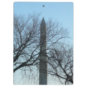 Washington Denkmal im Winter I Landschaft Klemmbrett (Rückseite)