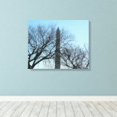 Washington Denkmal im Winter I Landschaft Leinwanddruck (Insitu (Holzboden))