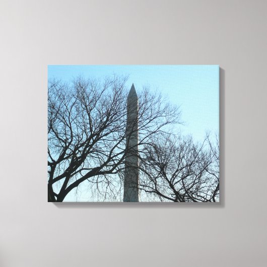 Washington Denkmal im Winter I Landschaft Leinwanddruck (Vorderseite)