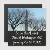 Washington Denkmal im Winter I Landschaft Magnetkarte (Vorne/Hinten)