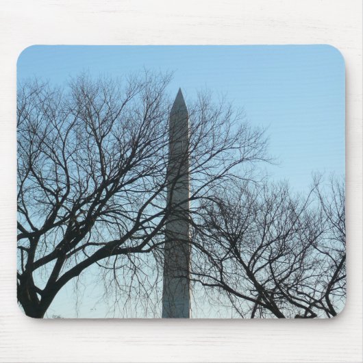 Washington Denkmal im Winter I Landschaft Mousepad (Vorne)