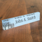 Washington Denkmal im Winter I Landschaft Namensplakette (Seite)