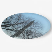 Washington Denkmal im Winter I Landschaft Pappteller (Schrägansicht)