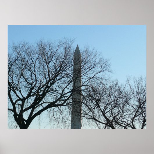 Washington Denkmal im Winter I Landschaft Poster (Vorne)