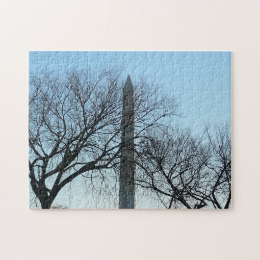 Washington Denkmal im Winter I Landschaft Puzzle (Horizontal)