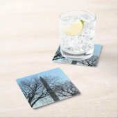 Washington Denkmal im Winter I Landschaft Rechteckiger Pappuntersetzer (Vor Ort)