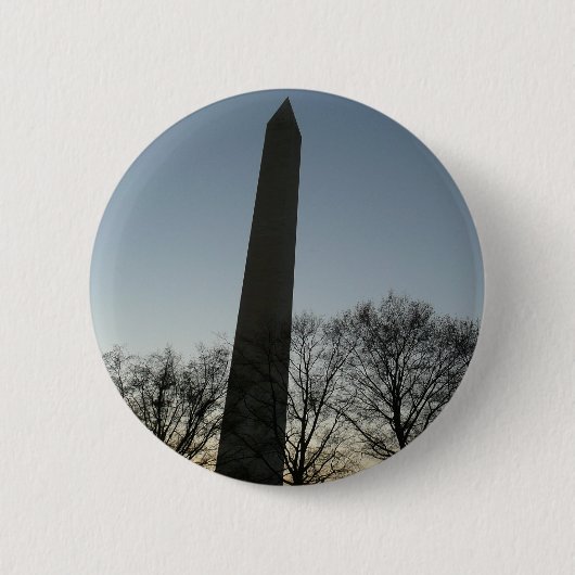 Washington Denkmal im Winter II Landschaft Button (Vorderseite)