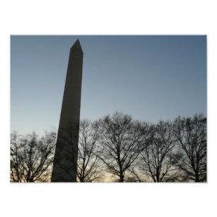 Washington Denkmal im Winter II Landschaft Fotodruck