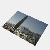 Washington Denkmal im Winter II Landschaft Fußmatte (Schrägansicht)