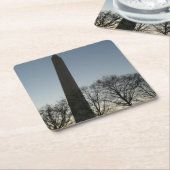 Washington Denkmal im Winter II Landschaft Rechteckiger Pappuntersetzer (angewinkelt)