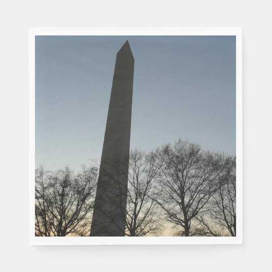 Washington Denkmal im Winter II Landschaft Serviette (Vorderseite)
