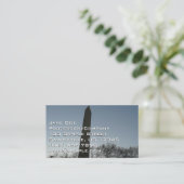 Washington Denkmal im Winter II Landschaft Visitenkarte (Stehend Vorderseite)