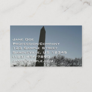 Washington Denkmal im Winter II Landschaft Visitenkarte