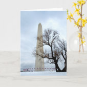 Washington Denkmal im Winter Karte (Gelbe Blume)