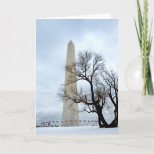 Washington Denkmal im Winter Karte
