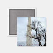 Washington Denkmal im Winter Magnet (Vorderseite/Rückseite)