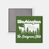 Washington Der Evergreen-Staat Magnet (Vorderseite/Rückseite)