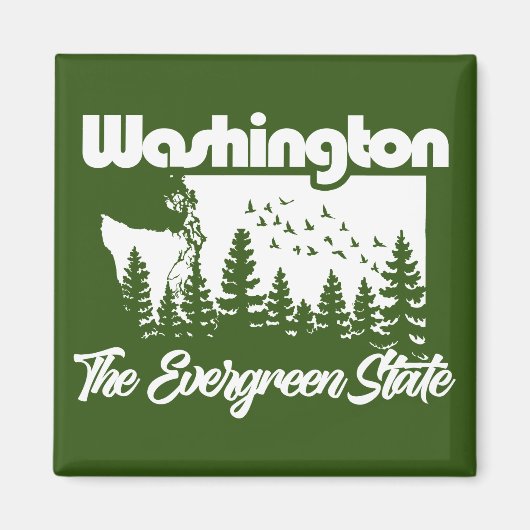 Washington Der Evergreen-Staat Magnet (Vorne)