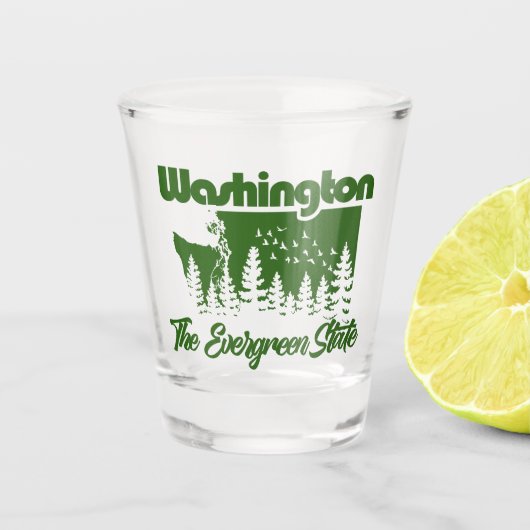 Washington Der Evergreen-Staat Schnapsglas (Vorderseite)