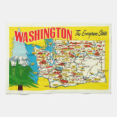Washington - Der Immergrüne Staat  Geschirrtuch (Horizontal)