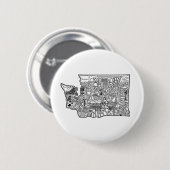 Washington Doodle Button (Vorne & Hinten)