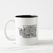 Washington Doodle Zweifarbige Tasse (Links)