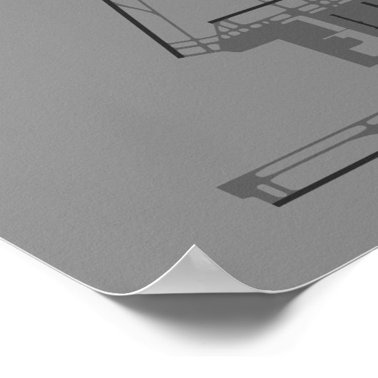 Washington Dulles Airport (IAD) Diagramm Poster (Ecke)