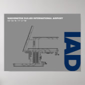 Washington Dulles Airport (IAD) Diagramm Poster (Vorne)