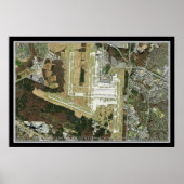 Washington Dulles Intl Airport Satellite Map Poster (Vorne)