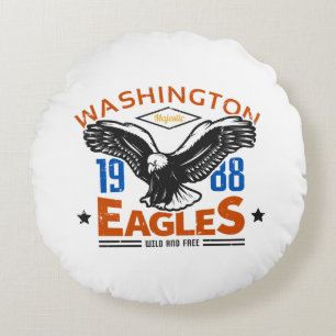 Washington Eagles 1988 Vintage Adler Rundes Kissen