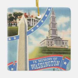 Washington-Erinnerungstribut Keramikornament