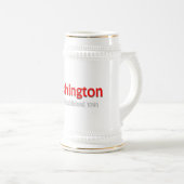 Washington Established Gray/Blue 18 oz Stein Bierglas (VorderseiteRechts)