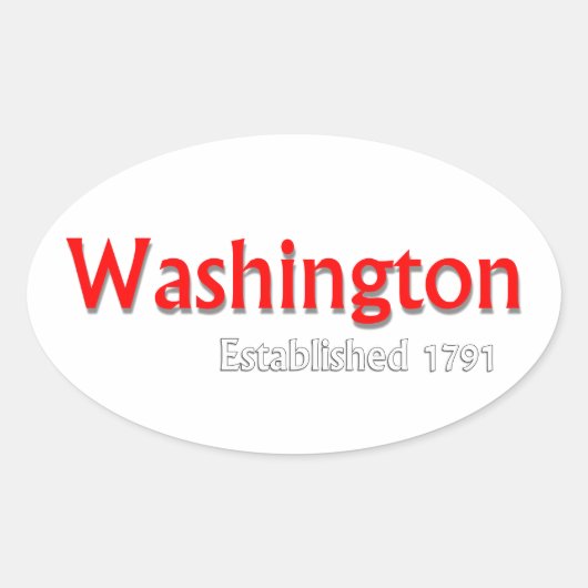 Washington etablierte Stickers (Vorderseite)