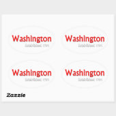 Washington etablierte Stickers (Blatt)