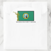 WASHINGTON EVERETT MISSION LDS CTR OVALER AUFKLEBER (Tasche)