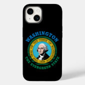 WASHINGTON EVERGREEN STAAT FLAG Case-Mate iPhone HÜLLE (Rückseite)
