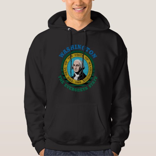 WASHINGTON EVERGREEN STAAT FLAG HOODIE (Vorderseite)