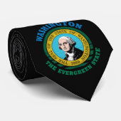 WASHINGTON EVERGREEN STAAT FLAG KRAWATTE (Gerollt)
