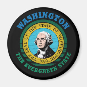 WASHINGTON EVERGREEN STAAT FLAG MAGNET