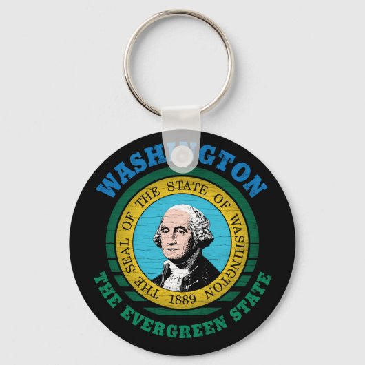 WASHINGTON EVERGREEN STAAT FLAG SCHLÜSSELANHÄNGER (Vorderseite)