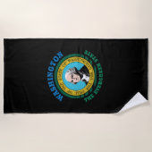 WASHINGTON EVERGREEN STAAT FLAG STRANDTUCH (Vorderseite)