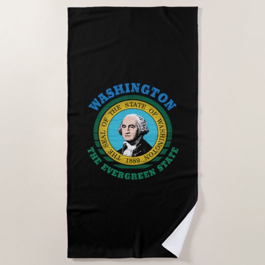 WASHINGTON EVERGREEN STAAT FLAG STRANDTUCH (Vorderseite)
