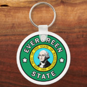 Washington Evergreen Staat Schlüsselanhänger (Vorderseite)