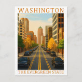 Washington, Evergreen Staat USA Travel Place Postkarte (Vorderseite)