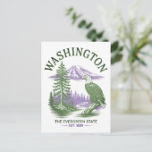 Washington Evergreen State Reise Postkarte (Stehend Vorderseite)