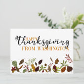 Washington Fall Foliage Erntedank Card Feiertagskarte (Stehend Vorderseite)