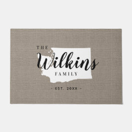 Washington Family Monogram Staat Doormat Fußmatte