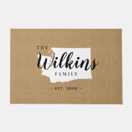 Washington Family Monogram Staat Doormat Fußmatte